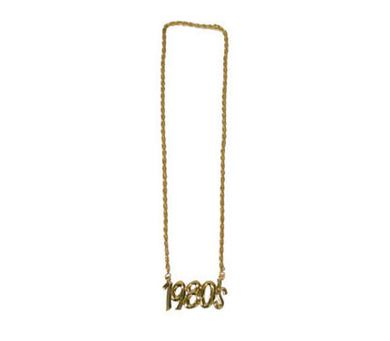 collier métallique doré 1980's