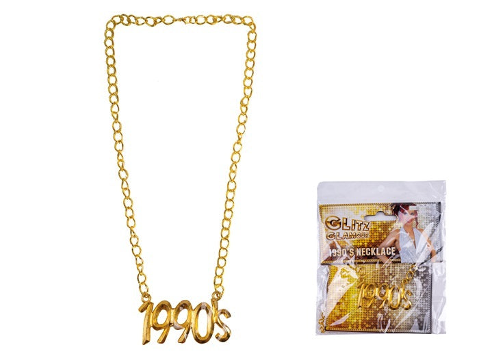 collier métallique doré 1990's