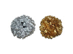 clip fleur argent 15cm