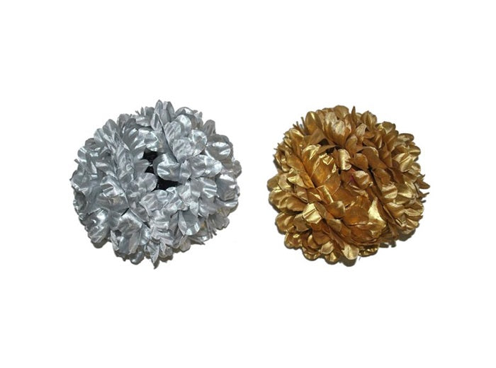 clip fleur argent 15cm