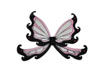 ailes de fée papillon à paillettes rose & noir