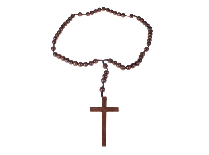 collier croix style bois gïant