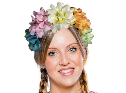 serre-tte avec fleurs multicolores
