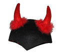 chapeau cornes de diable rouge