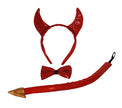 set déguisement diable rouge brillant adulte 3pcs