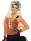 T-shirt résille orange fluo 80’s femme