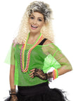 T-shirt résille vert fluo femme