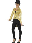 Veste à paillettes dorée femme