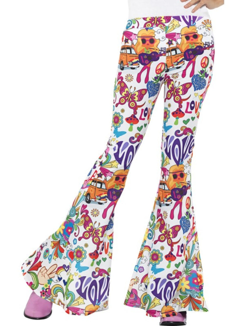 Pantalon pattes d'eph 60's coloré femme