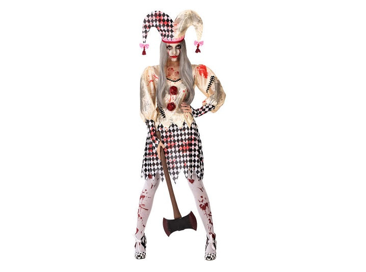 déguisement d'arlequin démoniaque femme