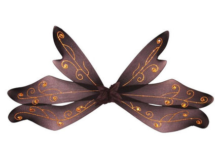 ailes de fée maléfique noir & or 75cm