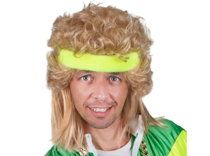 perruque 80's cheveux longs blond