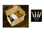 .lot de 100 fontaines bougies scintillantes or 15cm 60sec