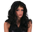 perruque cheveux longs gogo danseuse noir & or