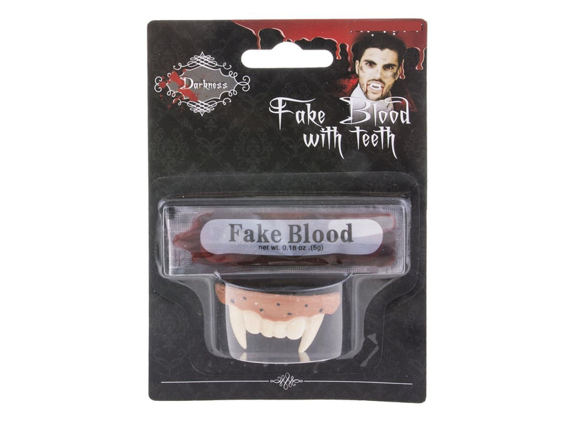 kit vampire tube de sang et dentier mix