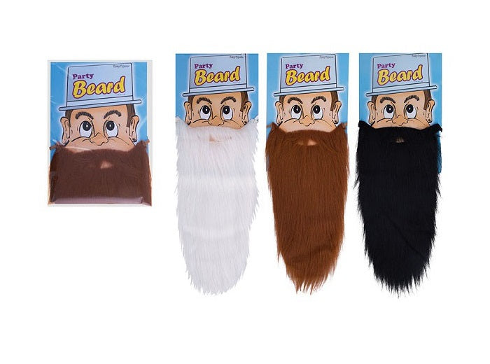 fausse barbe longue blanche 48cm