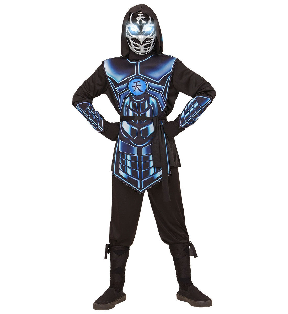 Déguisement cyber ninja bleu enfant