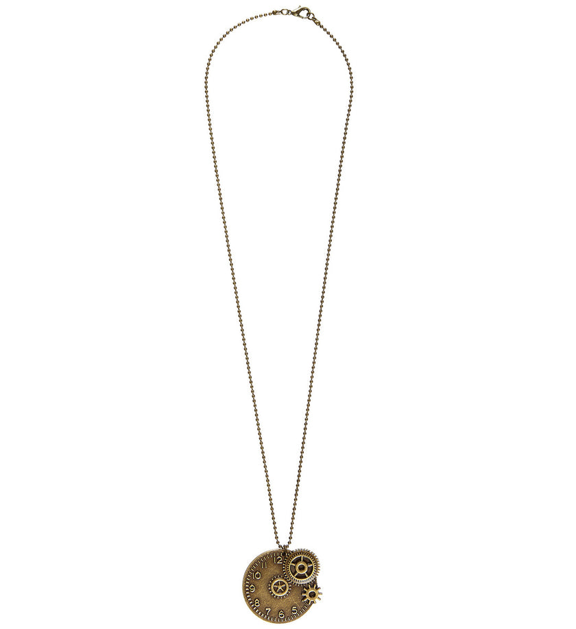 Collier horloge steampunk