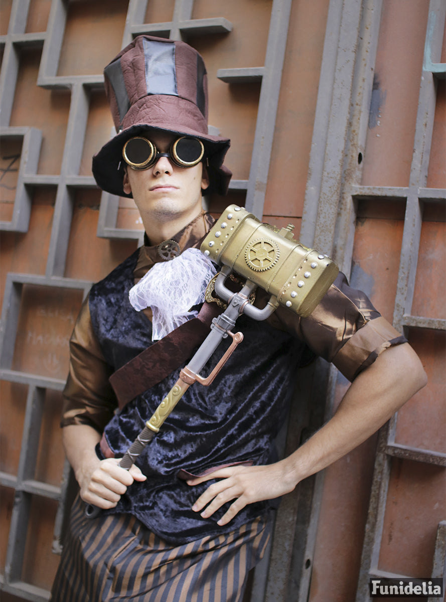 Chapeau Steampunk avec lunettes adulte