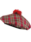 Bonnet écossais rouge adulte