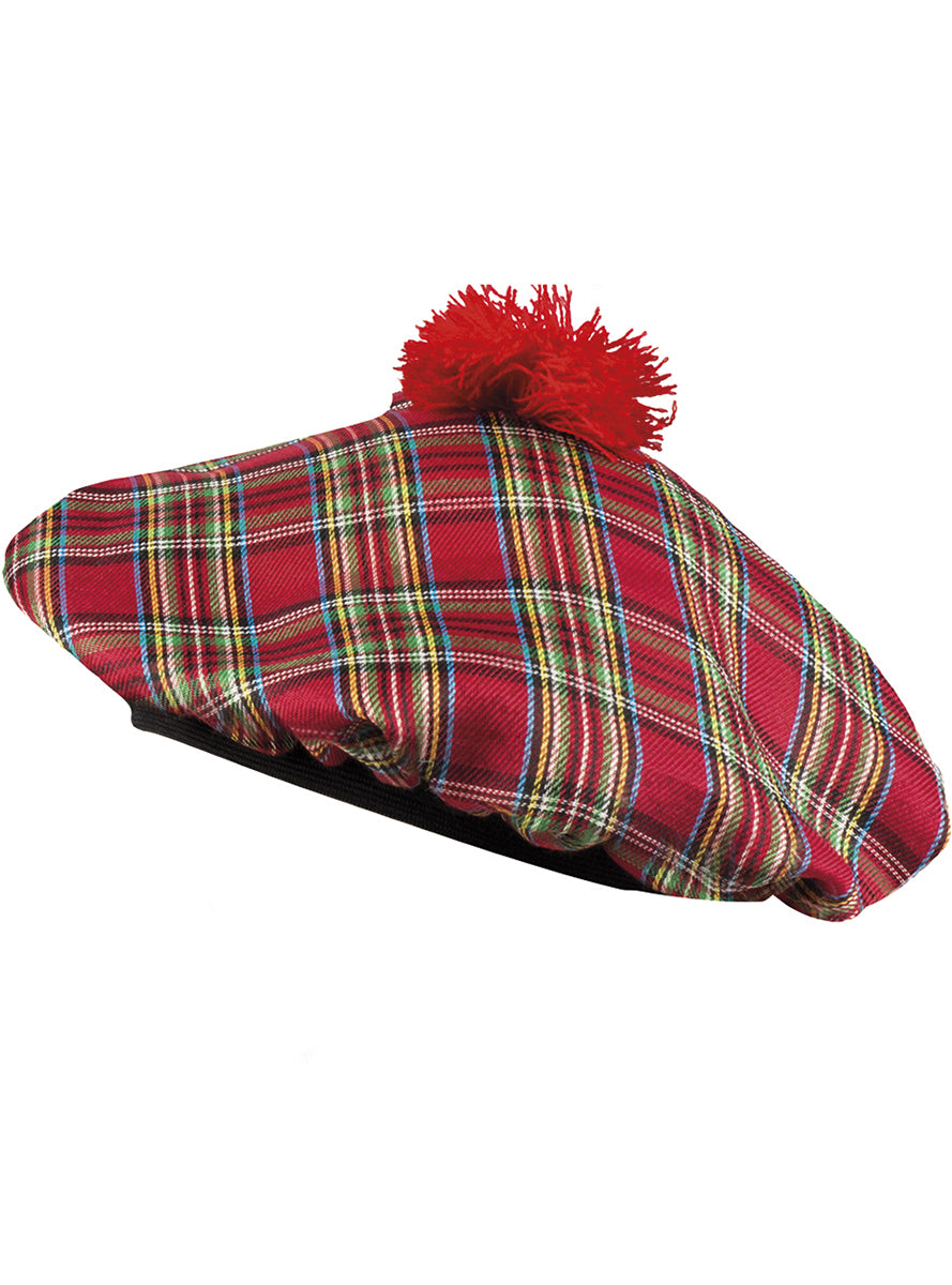Bonnet écossais rouge adulte