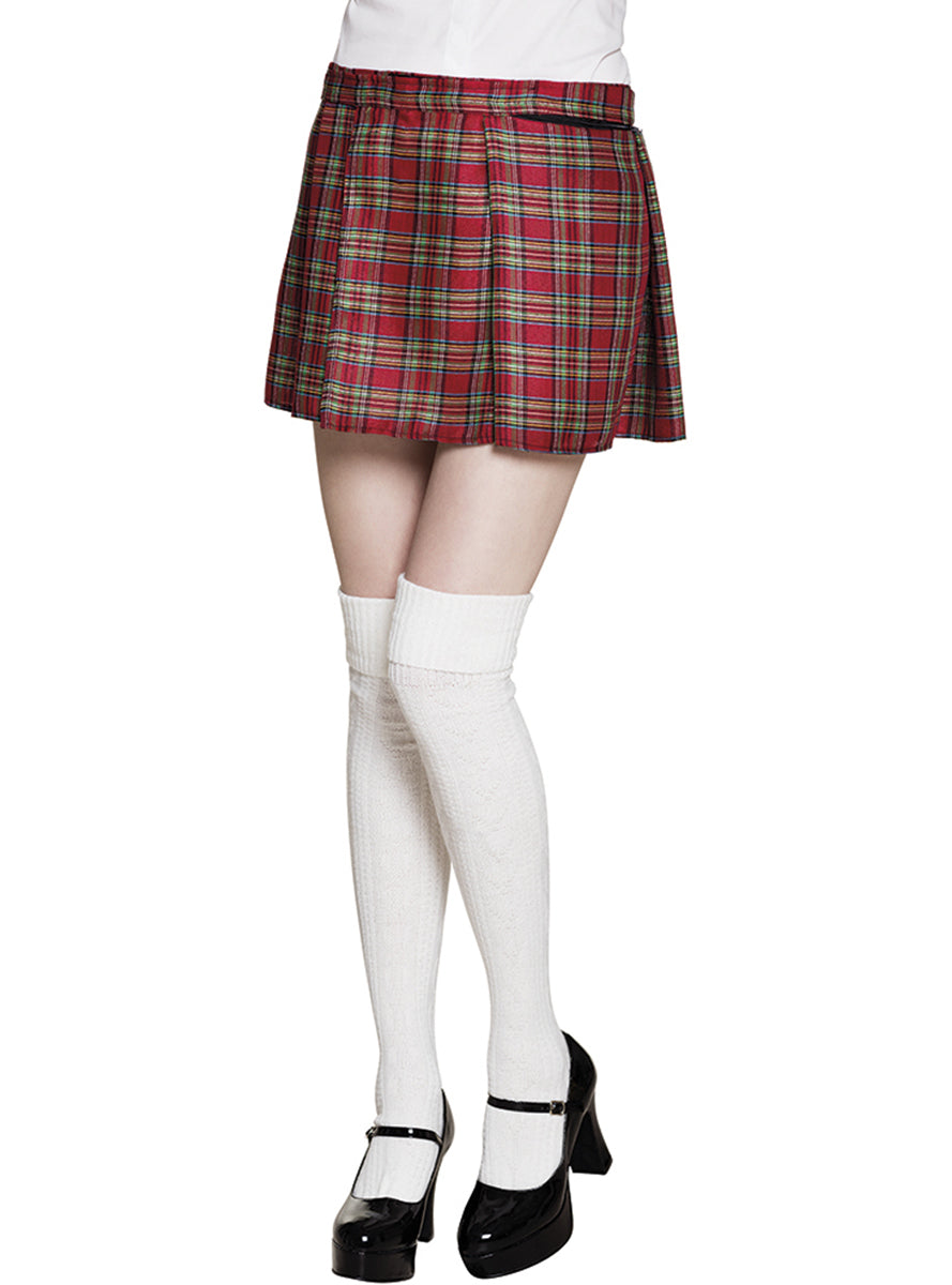 Jupe écossaise rouge femme