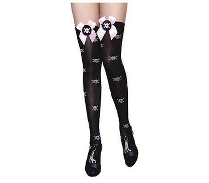paire de bas pirate et noeud papillon blanc