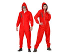 combinaison avec capuche rouge adulte