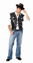 gilet à franges de cowboy noir