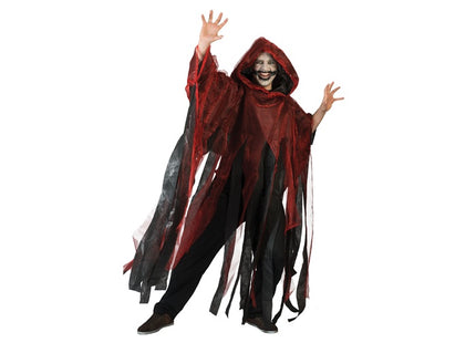 Cape de vampire rouge avec capuche
