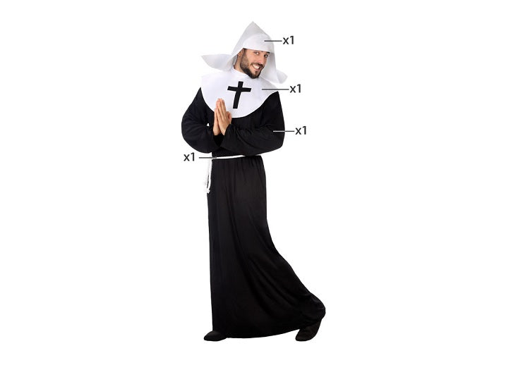 déguisement gag de religieuse 4pcs pour homme