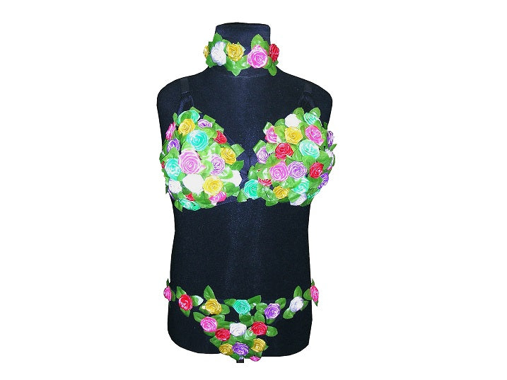 set tahiti hawaï fleurs multicolores 3pcs