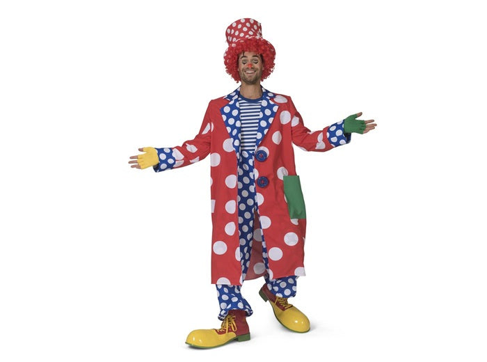 déguisement de clown cookie multicolore à pois homme