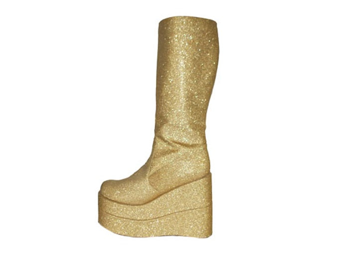 paire de bottes à paillettes haute or pointure 42-43