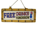 panneau de décoration free drinks 40cm