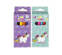 lot de 6 crayons de couleur licorne 8,5cm