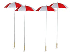 lot de 4 parapluies clown rouge & blanc 1.05m