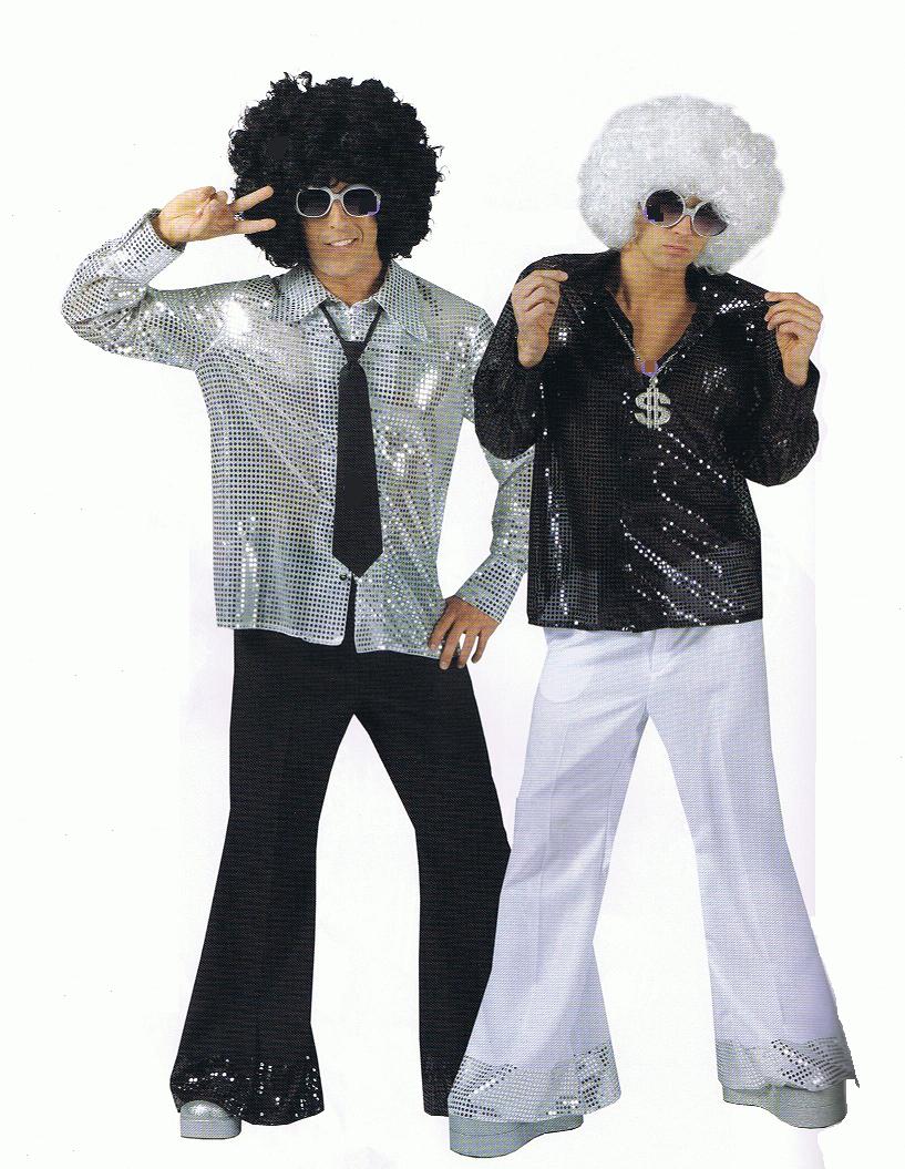 pantalon pattes d'éléphant blanc avec sequins homme