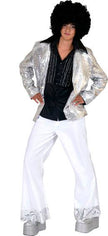 veste disco à sequins argent homme