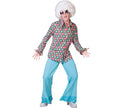 chemise yéyé avec cercles multicolore homme