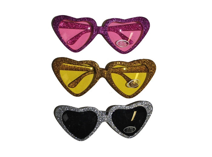 lunettes coeur à paillettes mix