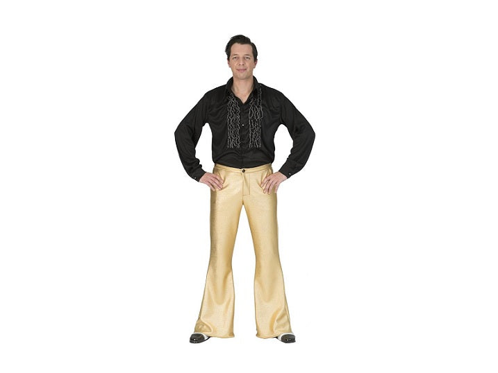 pantalon pattes d'éléphant or homme