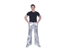 pantalon pattes d'éléphant argent homme