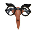 lunettes sans verres avec nez de sorcière et sourcils