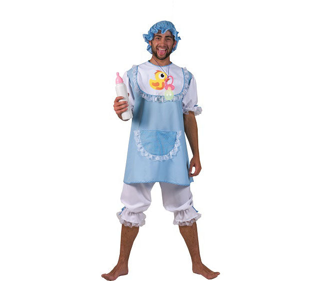déguisement de gros bébé bleu homme