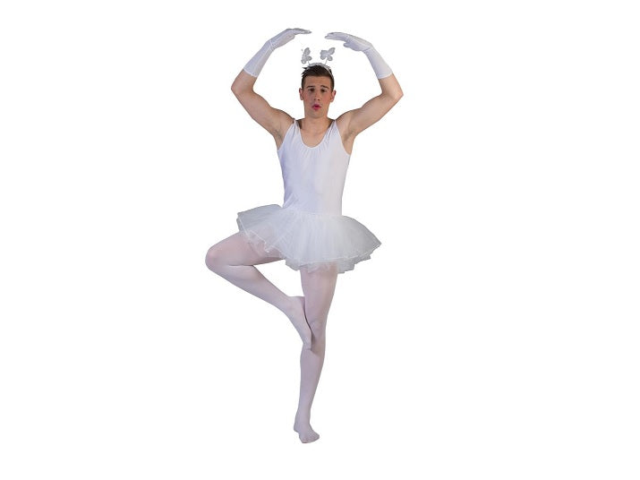 déguisement de ballerine blanc homme taille unique