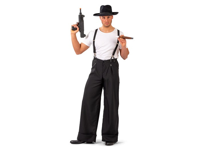pantalon large noir années 20 homme