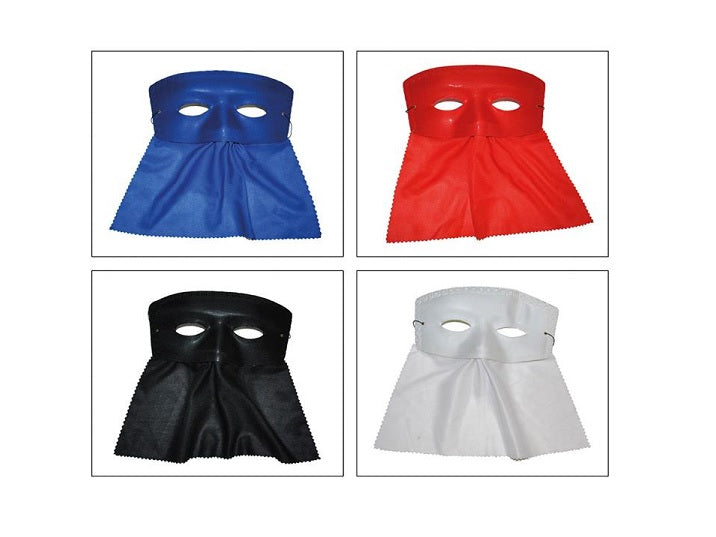 masque loup avec bavette noir 22cm