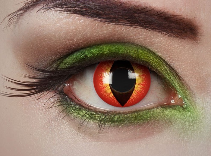 lentilles de contact chat dmon dragon orange jaune 12 mois