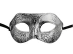 masque loup style métal argentï